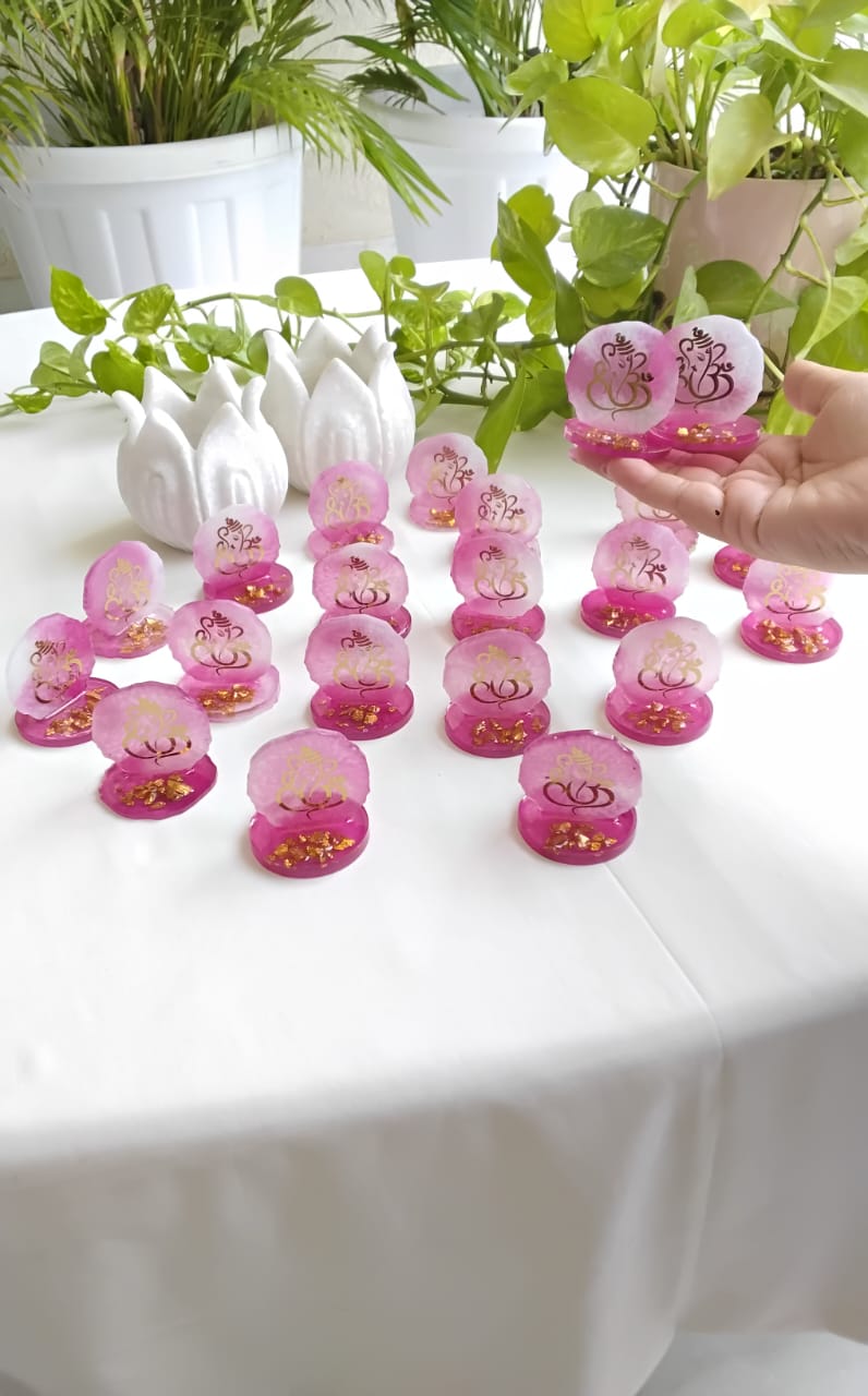 Resin Ganesha in Agate Texture - Set of 5 - Perfect Return Gifts for Ganesh Chathurthi/Diwali/Puja La Vie Bien Resin Ganesha in Agate Texture - Set of 5 - Perfect Return Gifts for Ganesh Chathurthi/Diwali/Puja