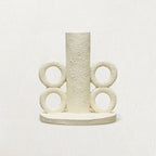 Resin Taper Candle Holder with Handles, Volcano Finish by White Cliff Studio