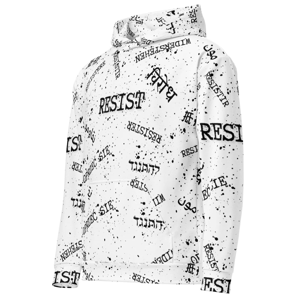 RESIST oprzeć się resistir multilingual Unisex cotton hoodie for polyglot activists