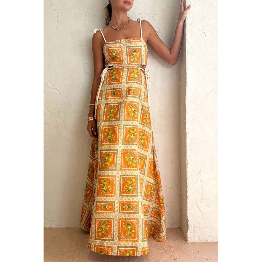 Resort Drawstring Lace - Up Casual Dress [Sizes SM - XL]