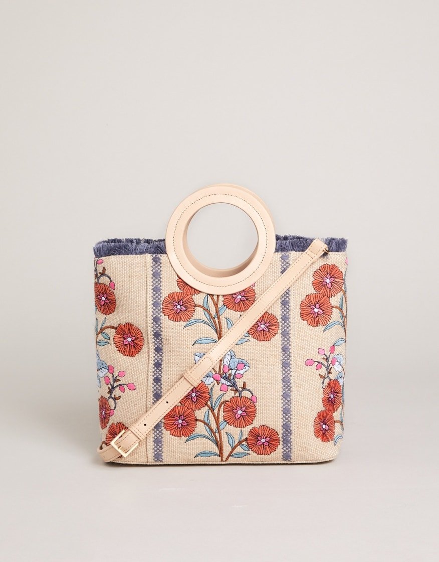 Resort Tote - Oyster Factory Floral Sprigs Purses & Bags La Vie Bien Resort Tote - Oyster Factory Floral Sprigs