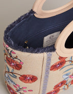 Resort Tote - Oyster Factory Floral Sprigs Purses & Bags La Vie Bien Resort Tote - Oyster Factory Floral Sprigs
