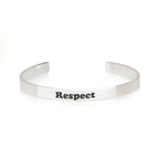 Respect Engraved Cuff Bracelet La Vie Bien Respect Engraved Cuff Bracelet