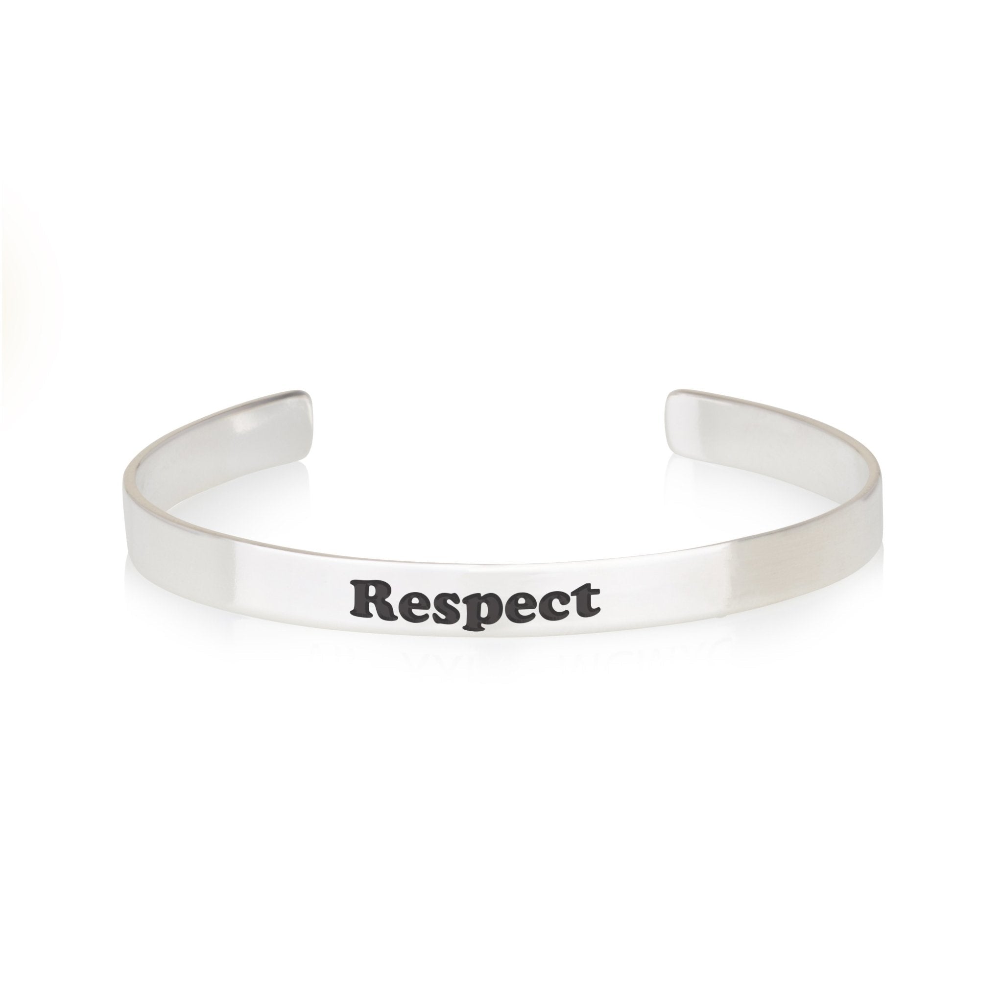 Respect Engraved Cuff Bracelet La Vie Bien Respect Engraved Cuff Bracelet