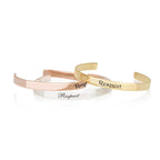 Respect Engraved Cuff Bracelet La Vie Bien Respect Engraved Cuff Bracelet