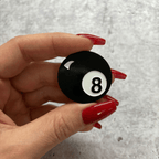 Retro 8 Ball Pin 1.4" Stylish Metal Alloy Brooch | Billiards Ball in Black and White Brooches & Lapel Pins La Vie Bien Retro 8 Ball Pin 1.4" Stylish Metal Alloy Brooch | Billiards Ball in Black and White