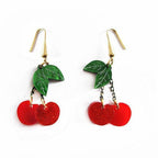 Retro Cherry Statement Earrings by Laliblue Brooches & Lapel Pins La Vie Bien Retro Cherry Statement Earrings by Laliblue