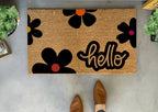 Retro Daisy Doormat by Nickel Designs Custom Doormats
