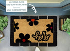 Retro Daisy Doormat by Nickel Designs Custom Doormats