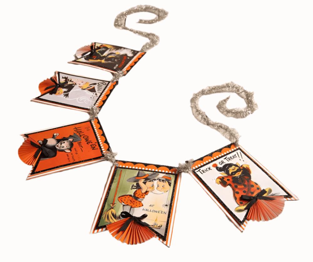 Retro Halloween Garland by Bethany Lowe Designs Seasonal & Holiday Decorations La Vie Bien Retro Halloween Garland by Bethany Lowe Designs