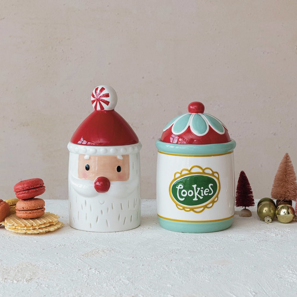 Retro Stoneware Cookie Jar Seasonal & Holiday Decorations La Vie Bien Retro Stoneware Cookie Jar