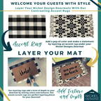 Retro Style Merry Christmas Doormat by Nickel Designs Custom Doormats