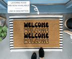 Retro Style Welcome Doormat by Nickel Designs Custom Doormats