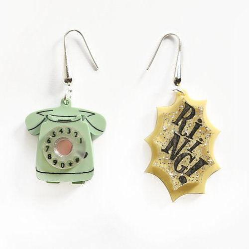 Retro Telephone Earrings by Laliblue Earrings La Vie Bien Retro Telephone Earrings by Laliblue