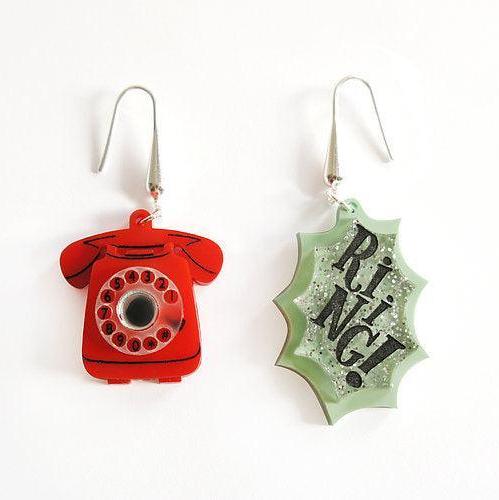 Retro Telephone Earrings by Laliblue Earrings La Vie Bien Retro Telephone Earrings by Laliblue