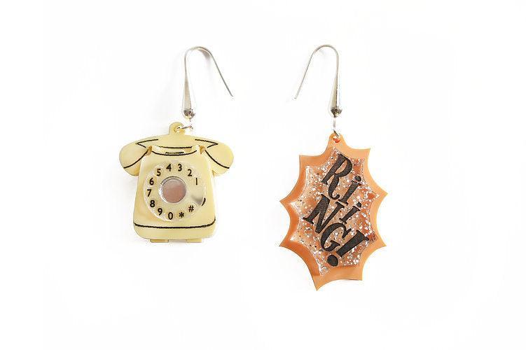 Retro Telephone Earrings by Laliblue Earrings La Vie Bien Retro Telephone Earrings by Laliblue