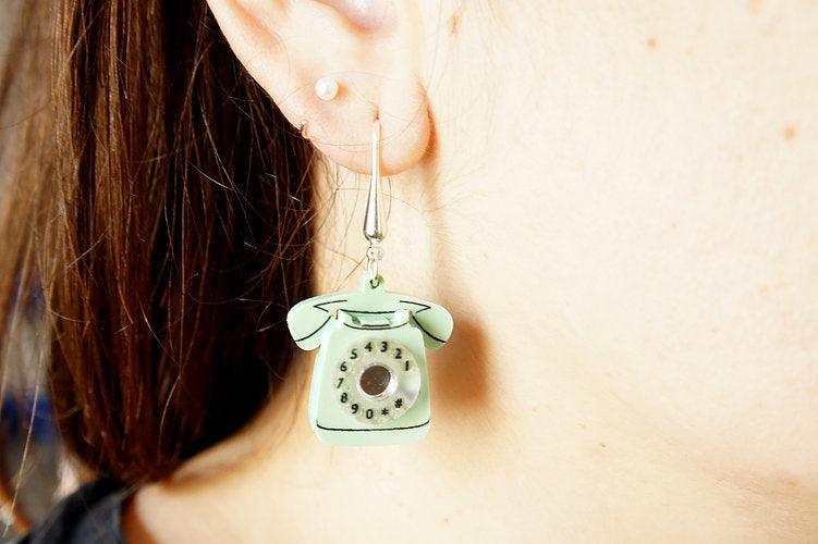 Retro Telephone Earrings by Laliblue Earrings La Vie Bien Retro Telephone Earrings by Laliblue