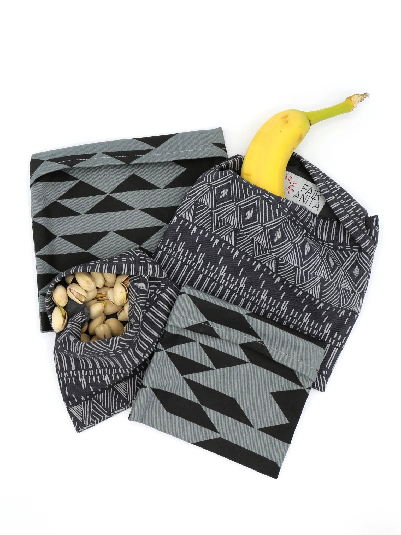 Reusable Organic Cotton Snack Bags by Fair Anita
