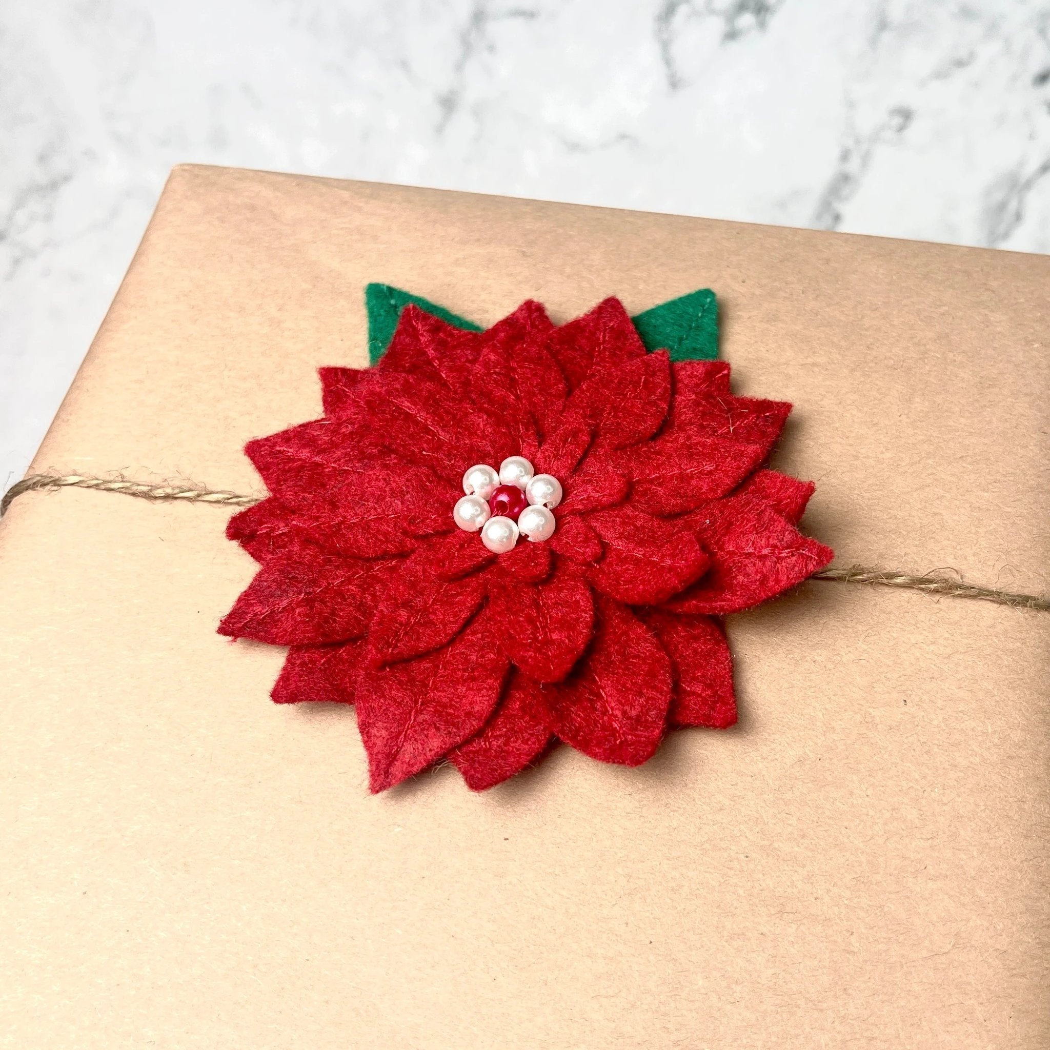 Reusable Poinsettia Gift Bow by Upavim Crafts
