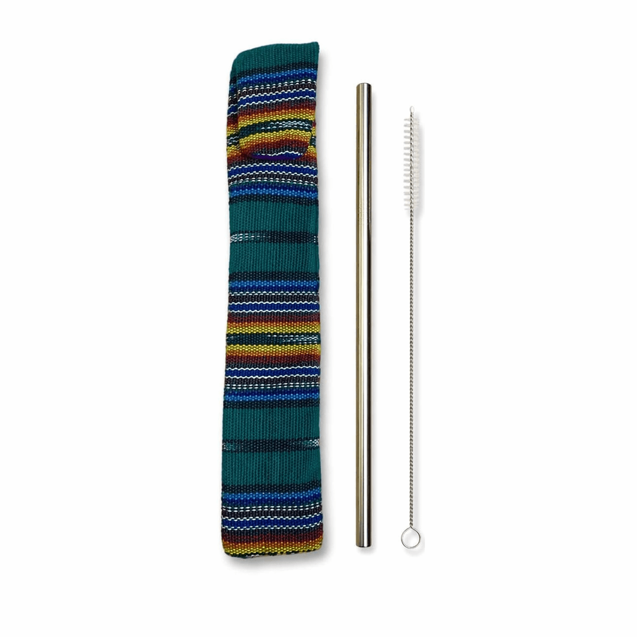 Reusable Sustainable Straw Kit with Straw and Cleaner - Guatemala Accessories La Vie Bien Reusable Sustainable Straw Kit with Straw and Cleaner - Guatemala
