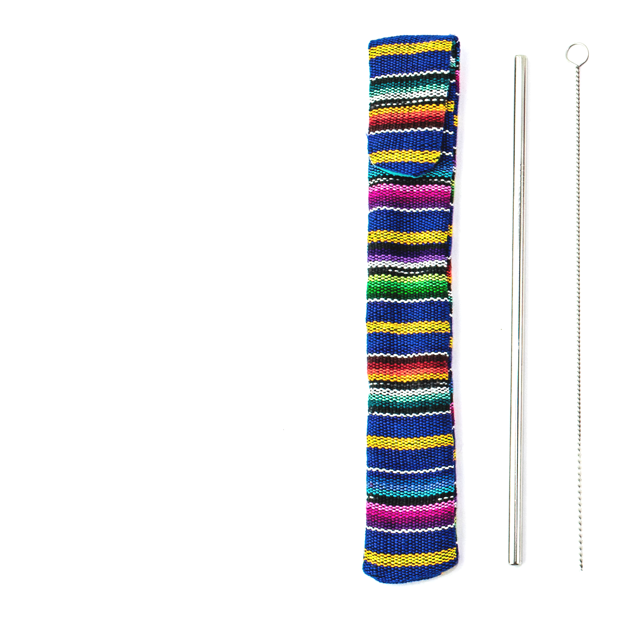 Reusable Sustainable Straw Kit with Straw and Cleaner - Guatemala Accessories La Vie Bien Reusable Sustainable Straw Kit with Straw and Cleaner - Guatemala
