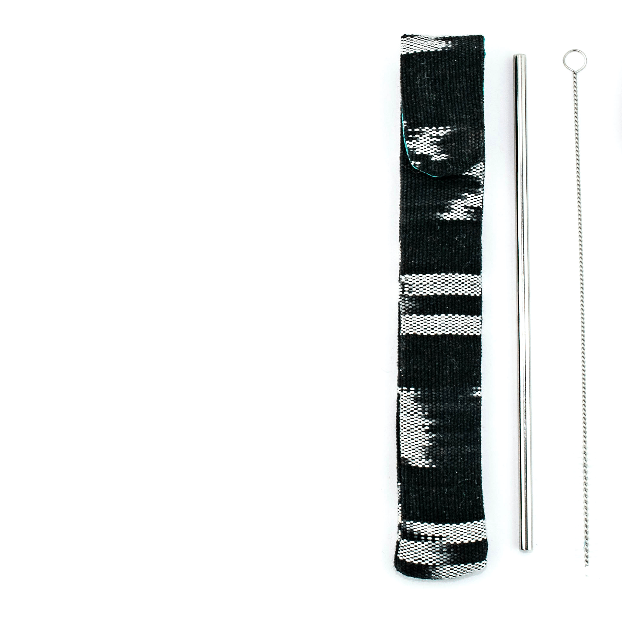Reusable Sustainable Straw Kit with Straw and Cleaner - Guatemala Accessories La Vie Bien Reusable Sustainable Straw Kit with Straw and Cleaner - Guatemala
