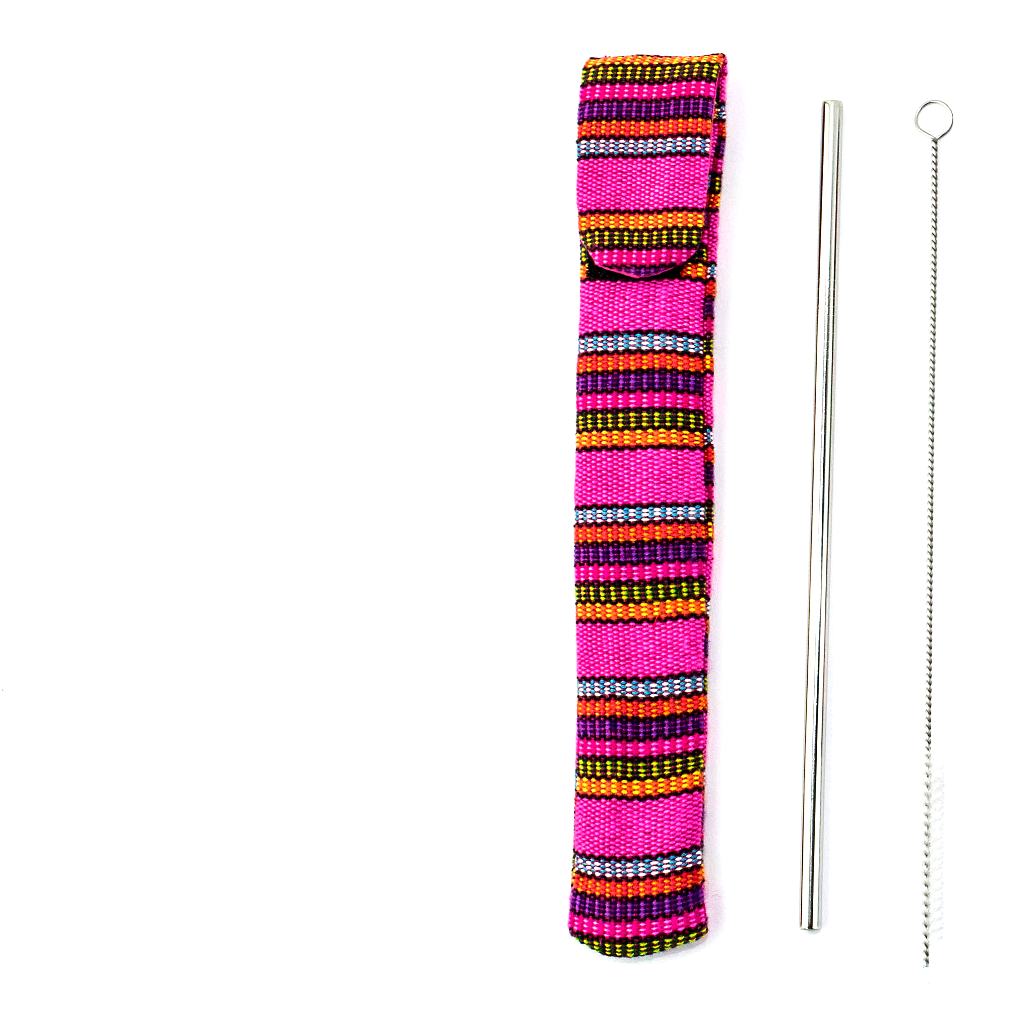 Reusable Sustainable Straw Kit with Straw and Cleaner - Guatemala Accessories La Vie Bien Reusable Sustainable Straw Kit with Straw and Cleaner - Guatemala