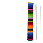 Reusable Sustainable Straw Kit with Straw and Cleaner - Guatemala Accessories La Vie Bien Reusable Sustainable Straw Kit with Straw and Cleaner - Guatemala