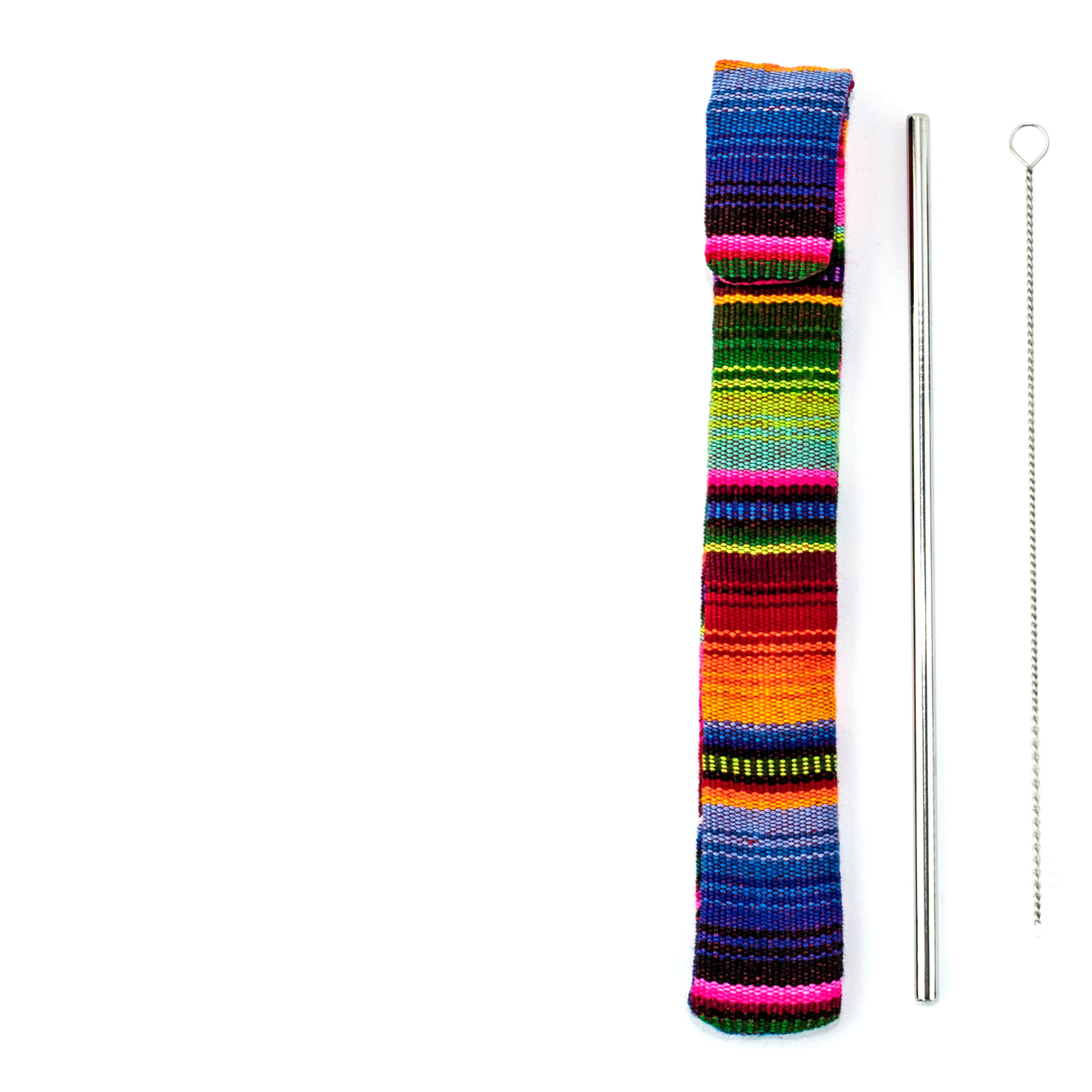 Reusable Sustainable Straw Kit with Straw and Cleaner - Guatemala Accessories La Vie Bien Reusable Sustainable Straw Kit with Straw and Cleaner - Guatemala