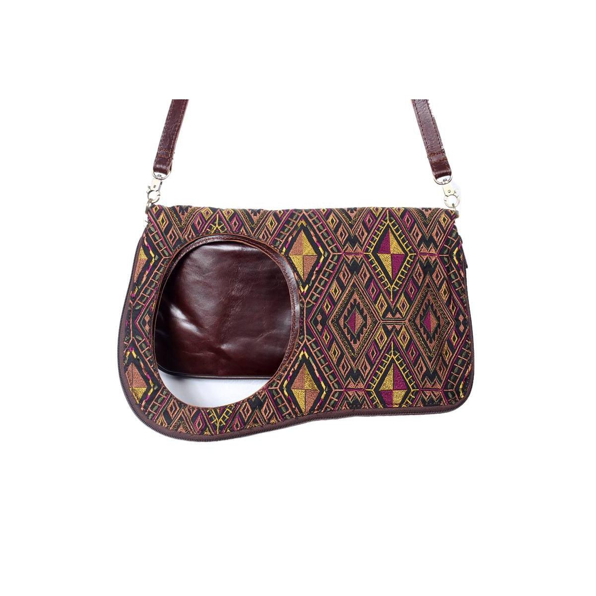 Reversible Geometric Leather Shoulder | Crossbody Bag - Thailand Bags La Vie Bien Reversible Geometric Leather Shoulder | Crossbody Bag - Thailand