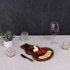 Reversible Snowman Sectioned Serving Tray with Knife Core La Vie Bien Reversible Snowman Sectioned Serving Tray with Knife