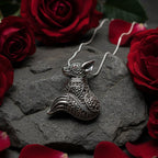 Reynard Marcasite Fox Necklace in Sterling Silver Brooch La Vie Bien Reynard Marcasite Fox Necklace in Sterling Silver