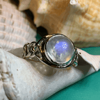 Rhianna Celtic Knot Moonstone Ring in Sterling Silver Ring La Vie Bien Rhianna Celtic Knot Moonstone Ring in Sterling Silver