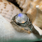 Rhianna Celtic Knot Moonstone Ring in Sterling Silver Ring La Vie Bien Rhianna Celtic Knot Moonstone Ring in Sterling Silver