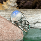 Rhianna Celtic Knot Moonstone Ring in Sterling Silver Ring La Vie Bien Rhianna Celtic Knot Moonstone Ring in Sterling Silver