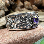Rhoswen Scottish Thistle Band Ring in Sterling Silver Ring La Vie Bien Rhoswen Scottish Thistle Band Ring in Sterling Silver