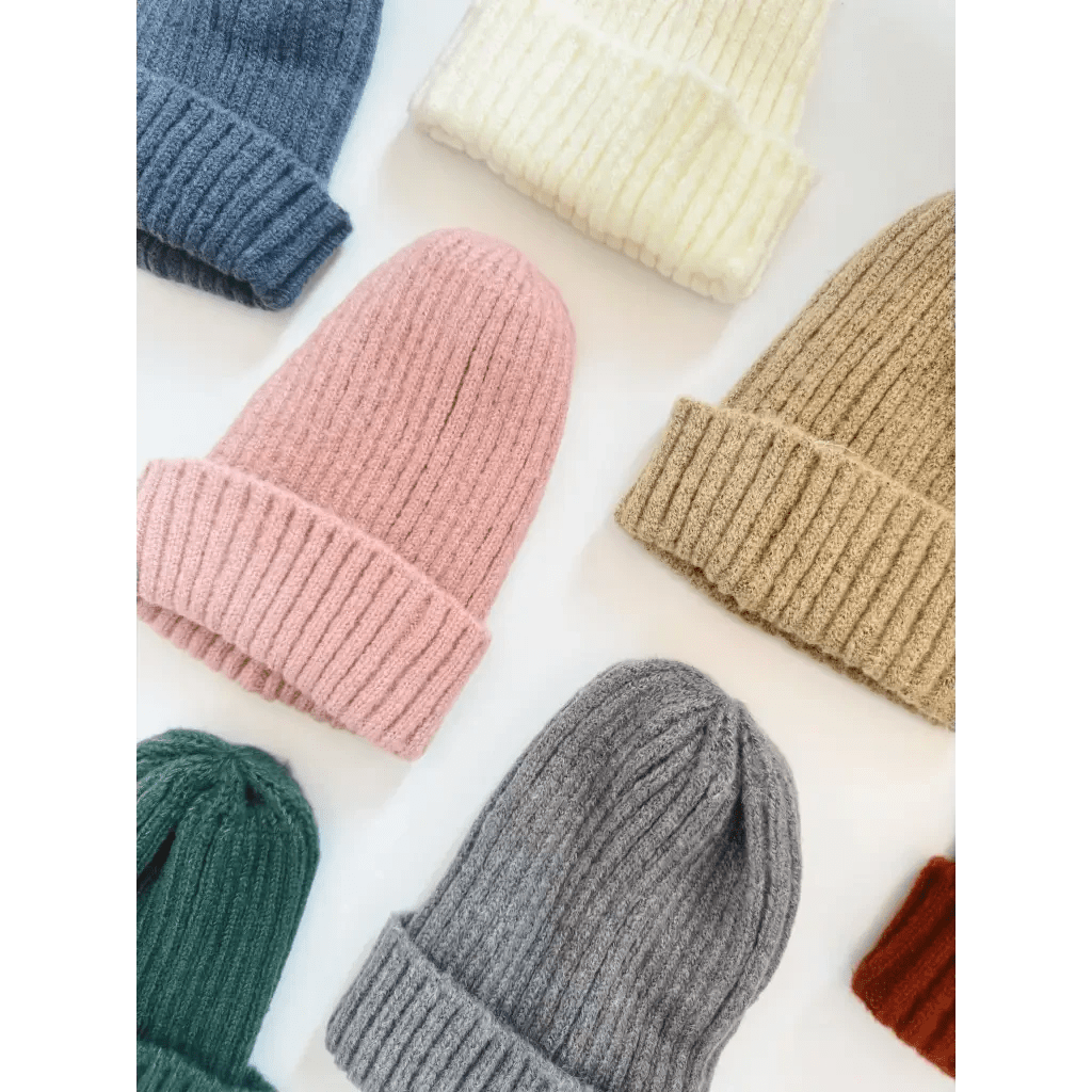Ribbed Beanie Hat for Kids by Polished Prints