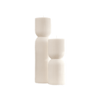 Ribbed Hourglass Pillar Candle