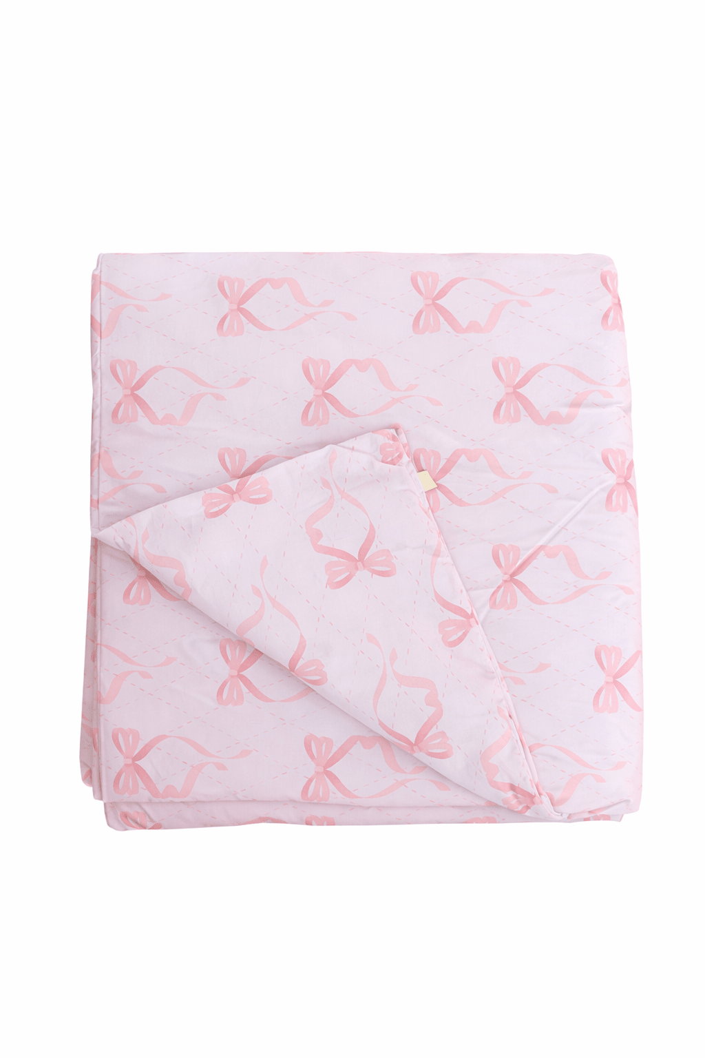 Ribbon Bow Crib Quilted Blanket La Vie Bien Ribbon Bow Crib Quilted Blanket