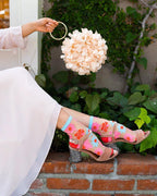 Ribbon Roses Sheer Ankle Sock by Sock Candy