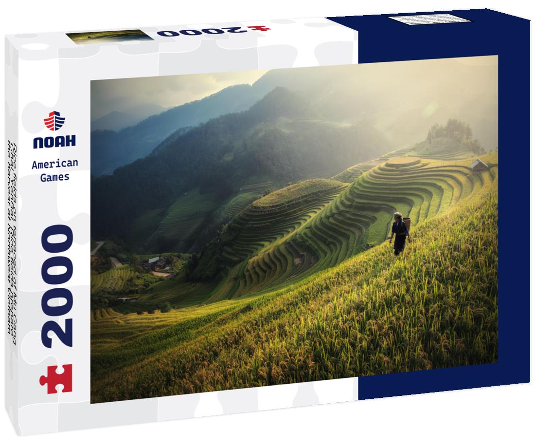 Rice fields on terraced of Mu Cang Chai, YenBai, Rice fields prepare the harvest at Northwest Vietnam 2000pc Puzzle La Vie Bien Rice fields on terraced of Mu Cang Chai, YenBai, Rice fields prepare the harvest at Northwest Vietnam 2000pc Puzzle