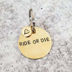 RIDE OR DIE Best Friend Brass Keychain Key Chain La Vie Bien RIDE OR DIE Best Friend Brass Keychain