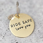 Ride Safe Love You Brass Keychain Key Chains La Vie Bien Ride Safe Love You Brass Keychain