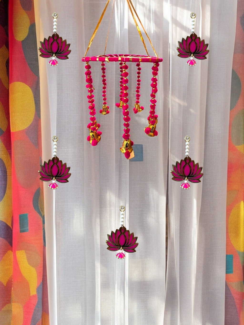 Ring, Pom Pom & Bell Jhoomar Festive Decor La Vie Bien Ring, Pom Pom & Bell Jhoomar