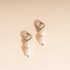 Ripple Pearl Huggie Hoop Charms by Oh Clementine