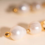 Ripple Pearl Huggie Hoop Charms by Oh Clementine