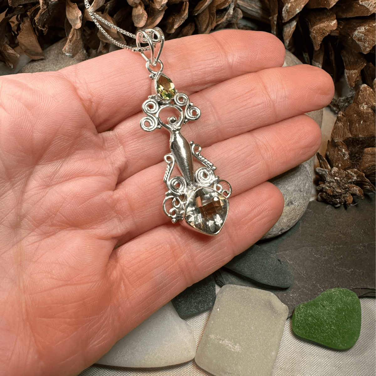 Rising Goddess Necklace Pendant La Vie Bien Rising Goddess Necklace