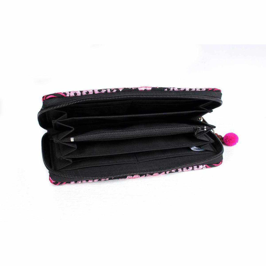 Rising Moon Embroidered Wallet - Thailand Wallets La Vie Bien Rising Moon Embroidered Wallet - Thailand