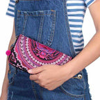 Rising Moon Embroidered Wallet - Thailand Wallets La Vie Bien Rising Moon Embroidered Wallet - Thailand