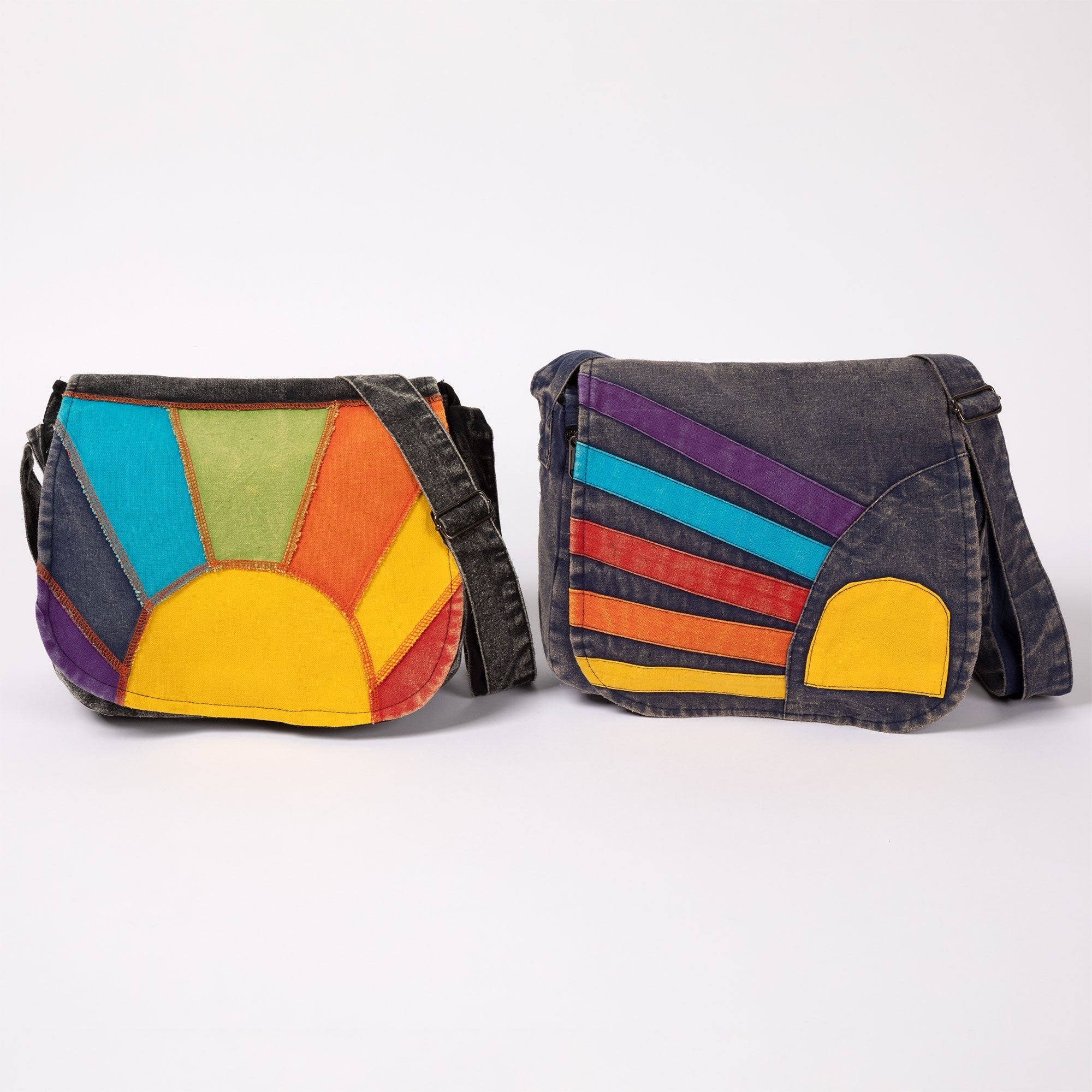 Rising Sun Stone Washed Messenger Bag Travel Related Bags La Vie Bien Rising Sun Stone Washed Messenger Bag